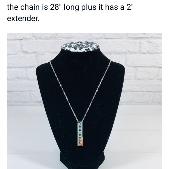 You’re Too Close necklace from Smartass & Sass - Picture 4 of 4